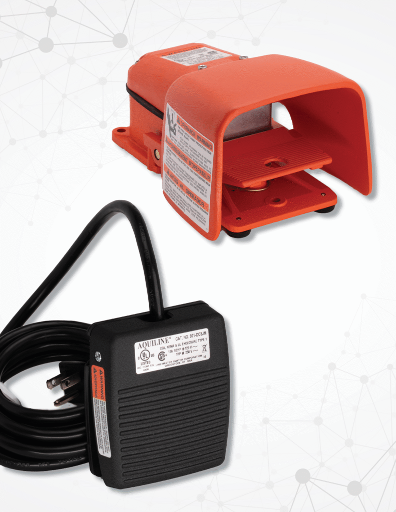 Pneumatic Electro Pneumatic and Electrical foot switches