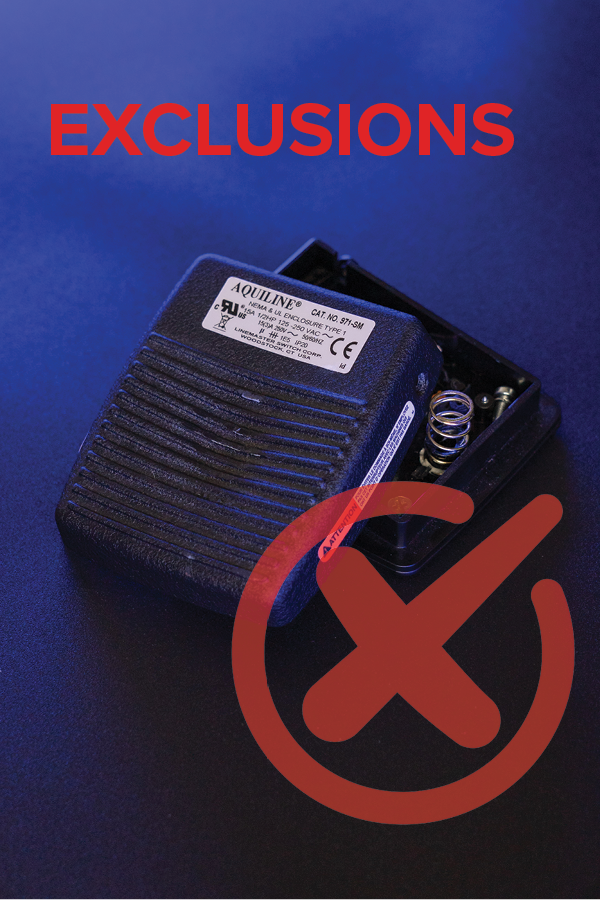 Exclusions - limited warranty